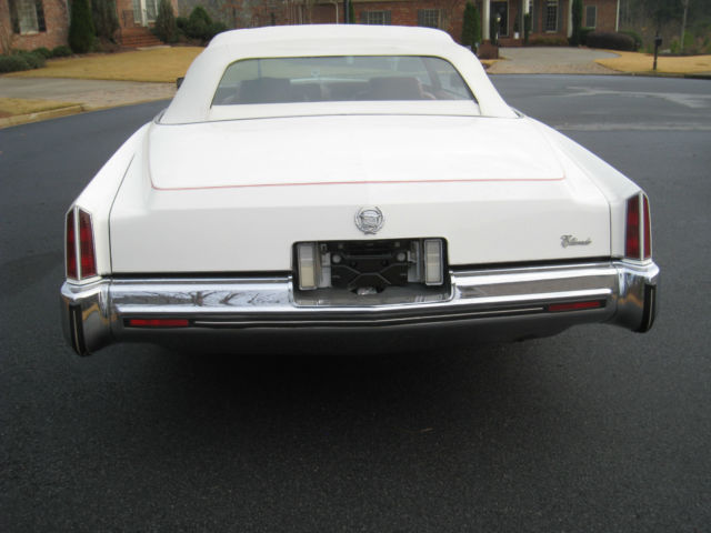 1973 White Cadillac Eldorado Convertible