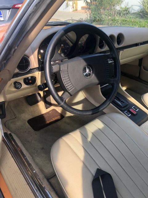 1976 Orange Mercedes-Benz 400-Series Convertible