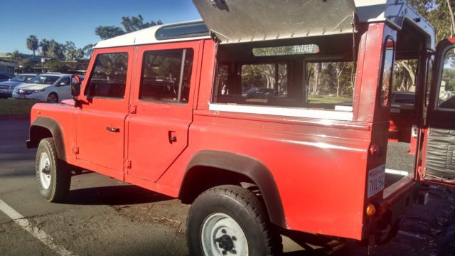 1986 Red Land Rover Defender SUV