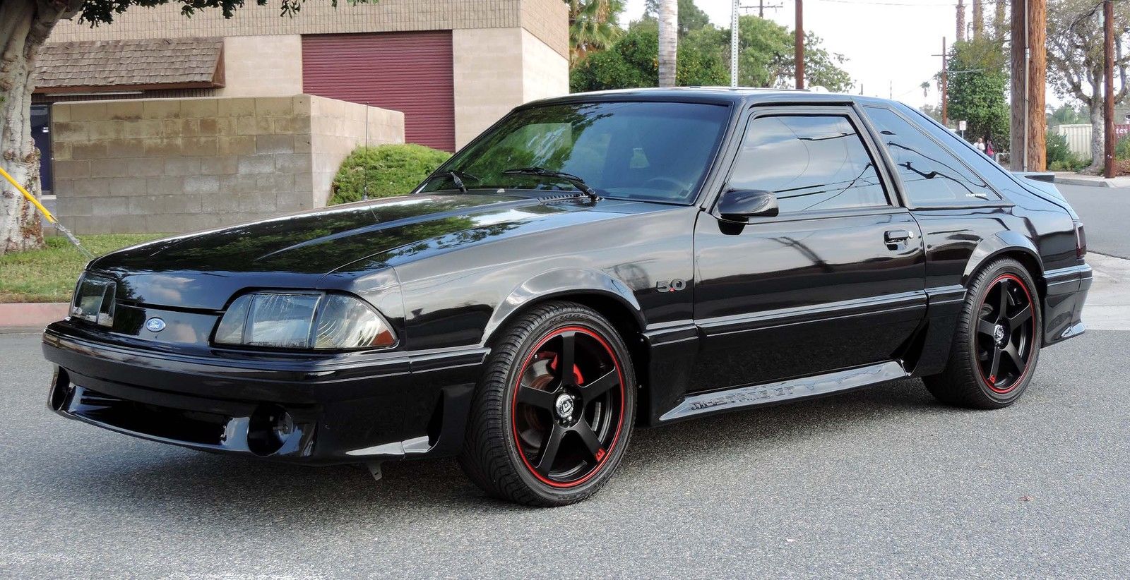 1989 Black Ford Mustang Hatchback