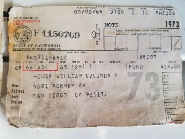 1965 White Ford Mustang Coupe