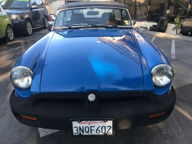 1977 Blue MG MGB Convertible