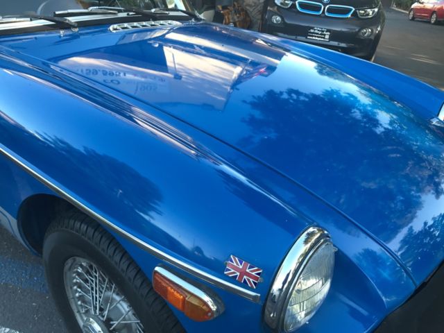 1977 Blue MG MGB Convertible