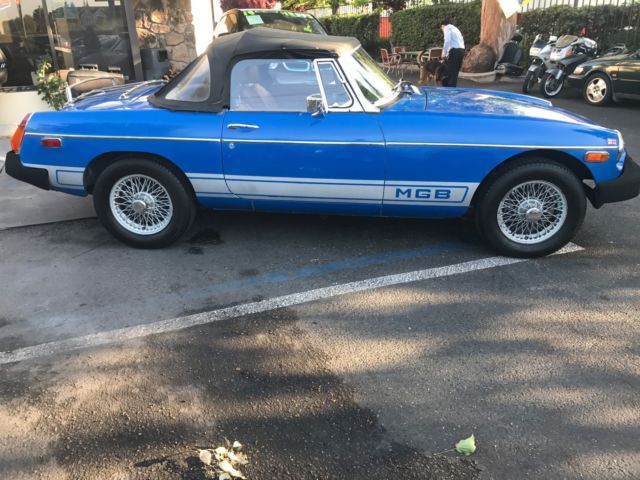 1977 Blue MG MGB Convertible