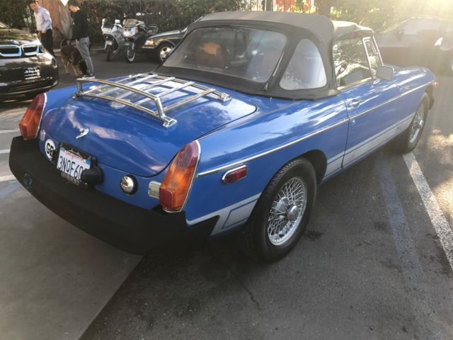 1977 Blue MG MGB Convertible