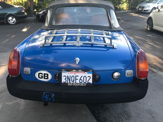 1977 Blue MG MGB Convertible