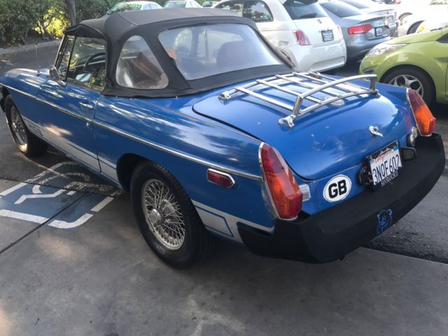 1977 Blue MG MGB Convertible