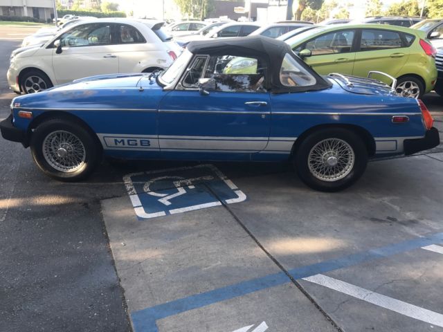1977 Blue MG MGB Convertible