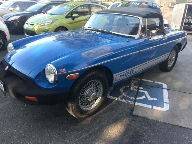 1977 Blue MG MGB Convertible