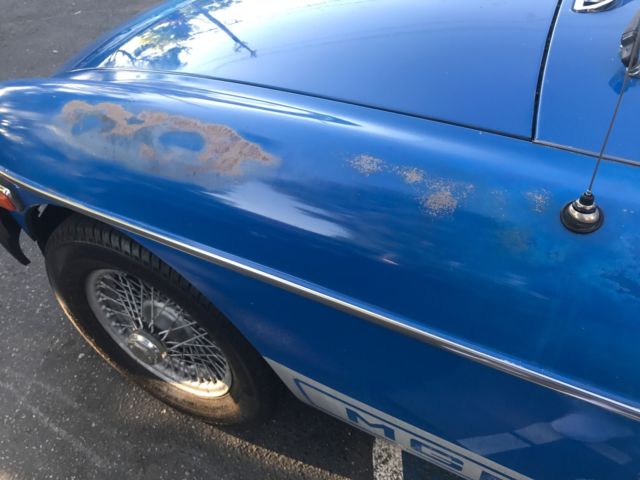 1977 Blue MG MGB Convertible