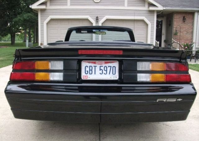 1988 Black Chevrolet Camaro Convertible