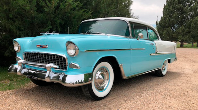 1955 Blue/White Chevrolet Bel Air