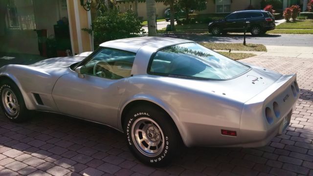 1980 Silver Chevrolet Corvette Coupe