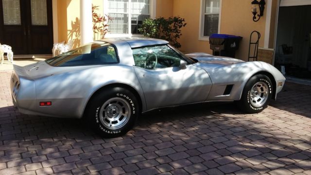 1980 Silver Chevrolet Corvette Coupe
