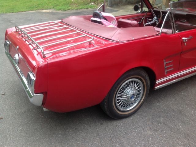 1966 Red Ford Mustang Convertible