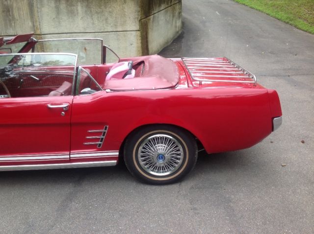 1966 Red Ford Mustang Convertible