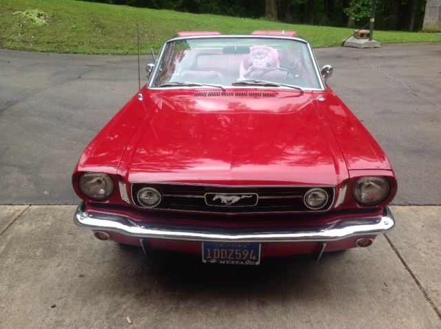 1966 Red Ford Mustang Convertible