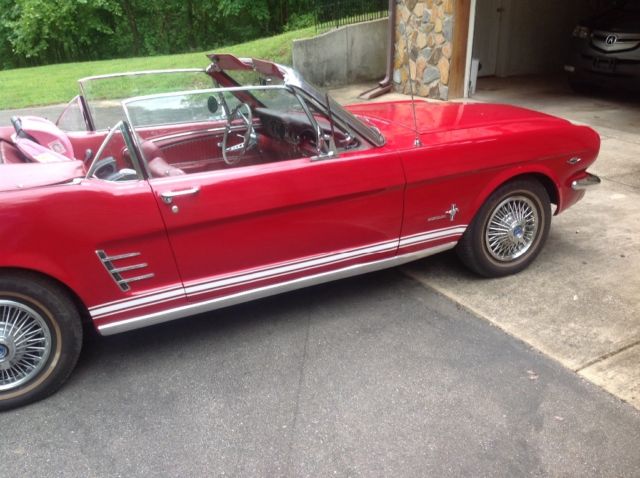 1966 Red Ford Mustang Convertible