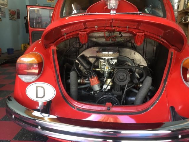 1973 Red Volkswagen Beetle - Classic Sedan