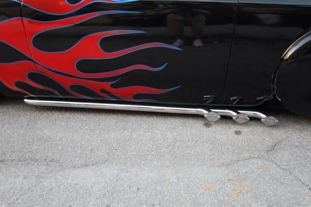 1951 Red & Yellow Flames on black Chevrolet Styleline Deluxe Coupe