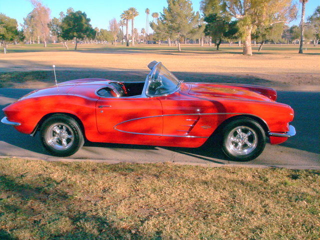 19610000 Roman Red Chevrolet Corvette Convertible