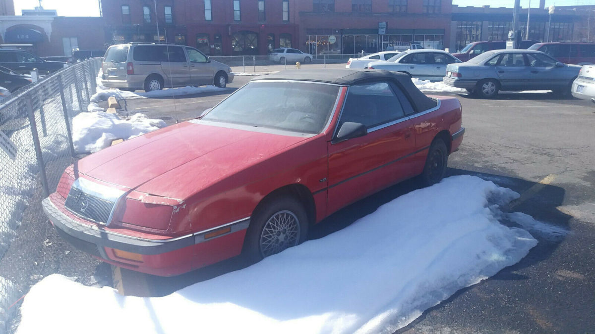 1992 Red Chrysler LeBaron Coupe