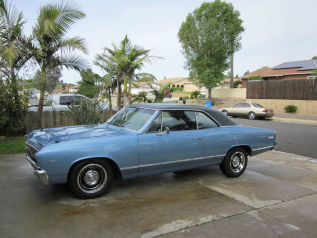 1967 Blue Chevrolet Chevelle two door HT