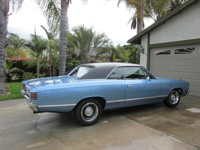 1967 Blue Chevrolet Chevelle two door HT