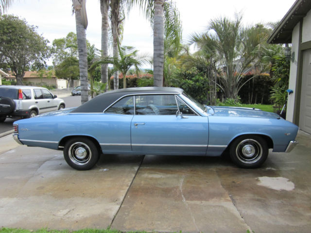 1967 Blue Chevrolet Chevelle two door HT