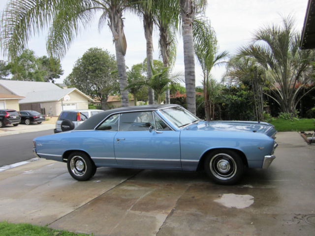 1967 Blue Chevrolet Chevelle two door HT