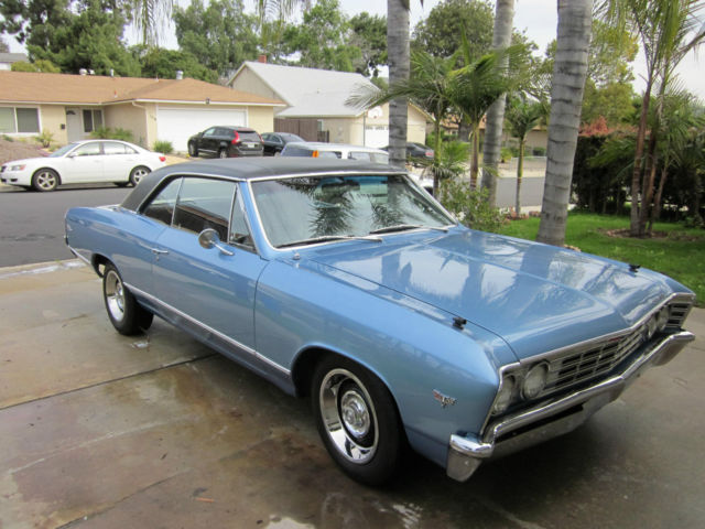 1967 Blue Chevrolet Chevelle two door HT