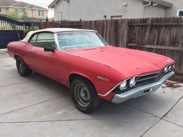1969 Red Chevrolet Chevelle Convertible