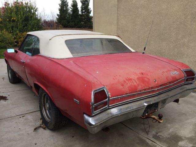 1969 Red Chevrolet Chevelle Convertible