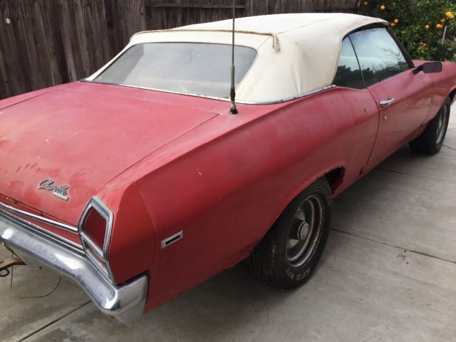 1969 Red Chevrolet Chevelle Convertible