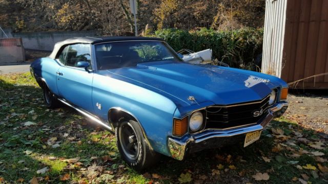 1972 Blue Chevrolet Chevelle Convertible