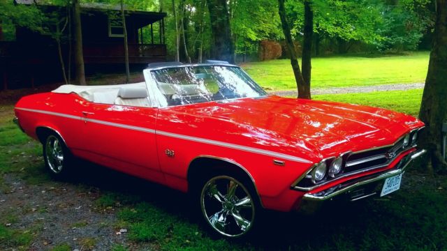 1969 Orange Chevrolet Chevelle Convertible