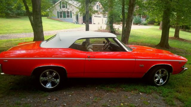 1969 Orange Chevrolet Chevelle Convertible