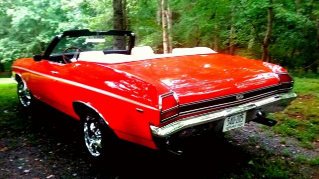 1969 Orange Chevrolet Chevelle Convertible