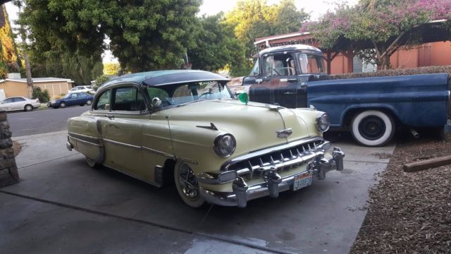1954 Yellow Chevrolet Bel Air/150/210 Sedan