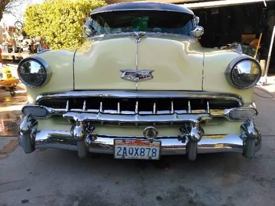 1954 Yellow Chevrolet Bel Air/150/210 Sedan