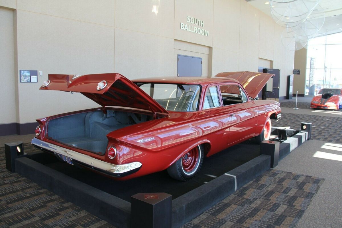 1961 hondurus maroon Chevrolet Biscayne Coupe