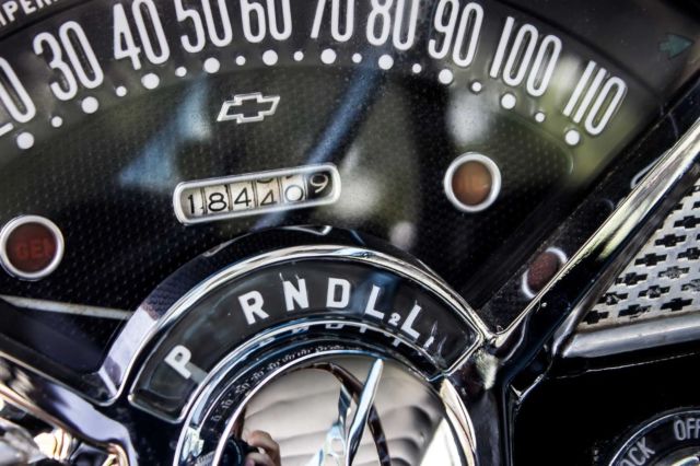 1955 Black/Silver Chevrolet Bel Air/150/210 2 Door Post