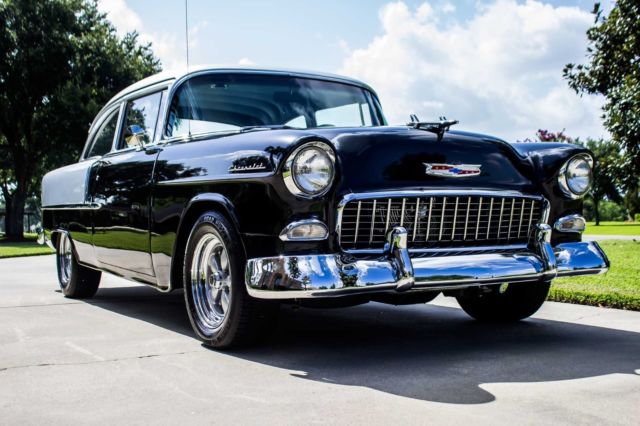 1955 Black/Silver Chevrolet Bel Air/150/210 2 Door Post