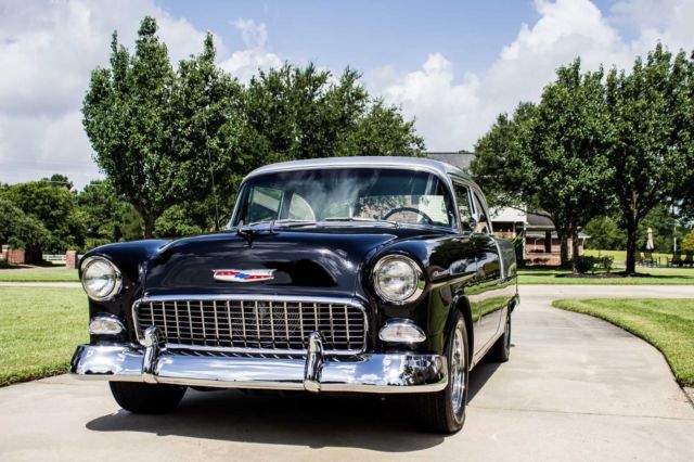 1955 Black/Silver Chevrolet Bel Air/150/210 2 Door Post