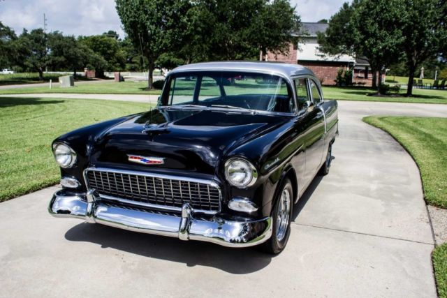 1955 Black/Silver Chevrolet Bel Air/150/210 2 Door Post