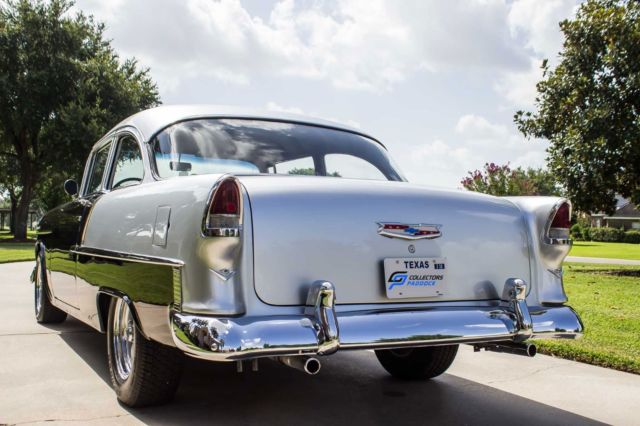 1955 Black/Silver Chevrolet Bel Air/150/210 2 Door Post