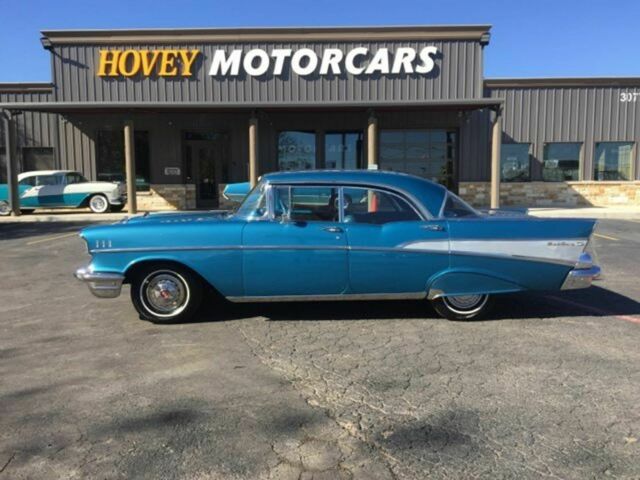1957 Blue Chevrolet Bel Air Sedan