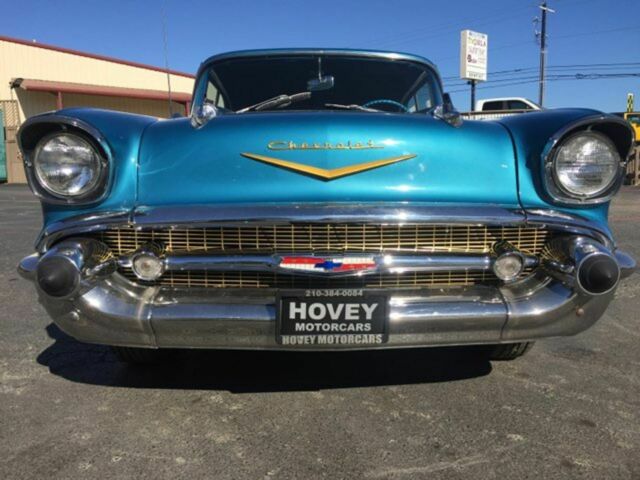 1957 Blue Chevrolet Bel Air Sedan