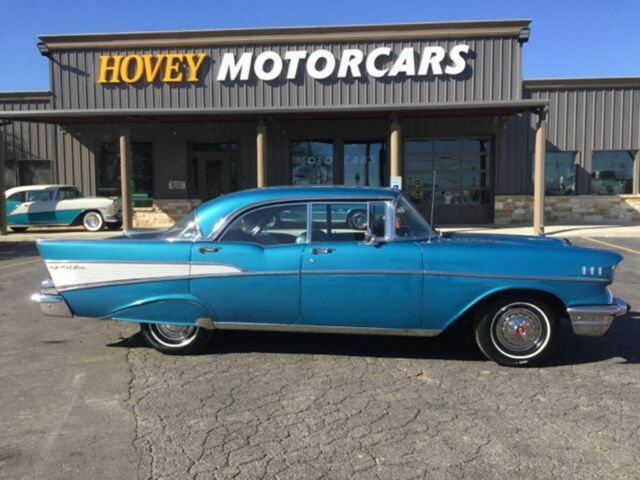 1957 Blue Chevrolet Bel Air Sedan
