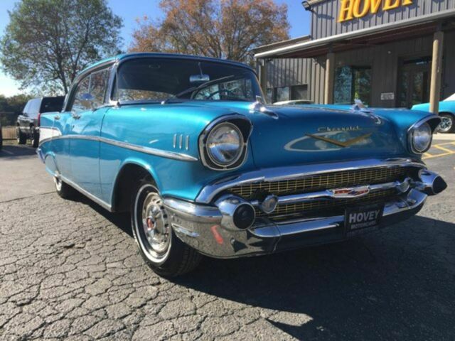 1957 Blue Chevrolet Bel Air Sedan